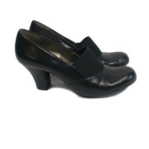 NATURALIZER Women's Black Leather Slip On Shoes